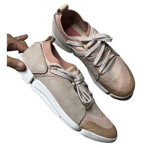 Clarks Shoes Womens 7M Trigenic Casual Lace Up Sneakers